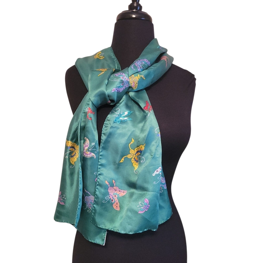Smithsonian Institute Butterfly 100% Silk Scarf